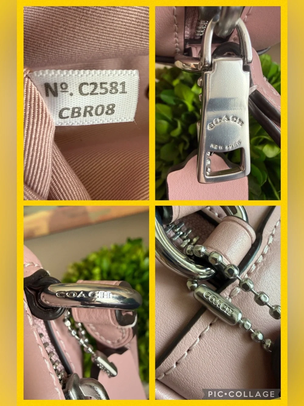 COACH CBR08 🩷Jamie🩷 PINK QUILTED DENIM & LEATHER CROSSBODY BAG 🌟EUC🌟